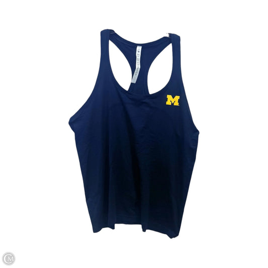 Athletic Tank Top By Lululemon In Blue & Yellow, Size: 16