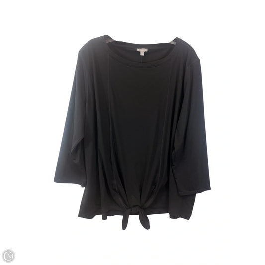 Top Long Sleeve By Clothes Mentor In Black, Size: 2x