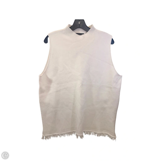 Top Sleeveless By Ann Taylor In Cream, Size: Xxl
