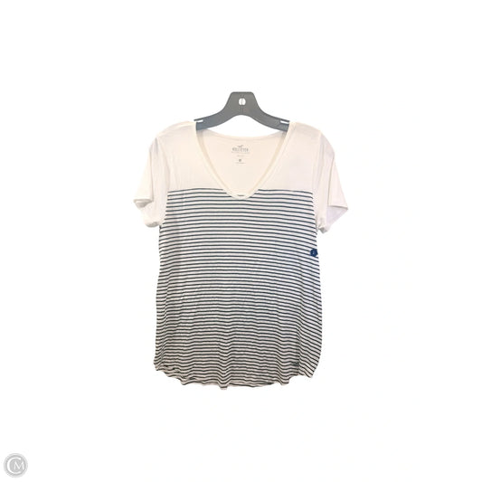 Top Short Sleeve By Hollister In Black & White, Size: S