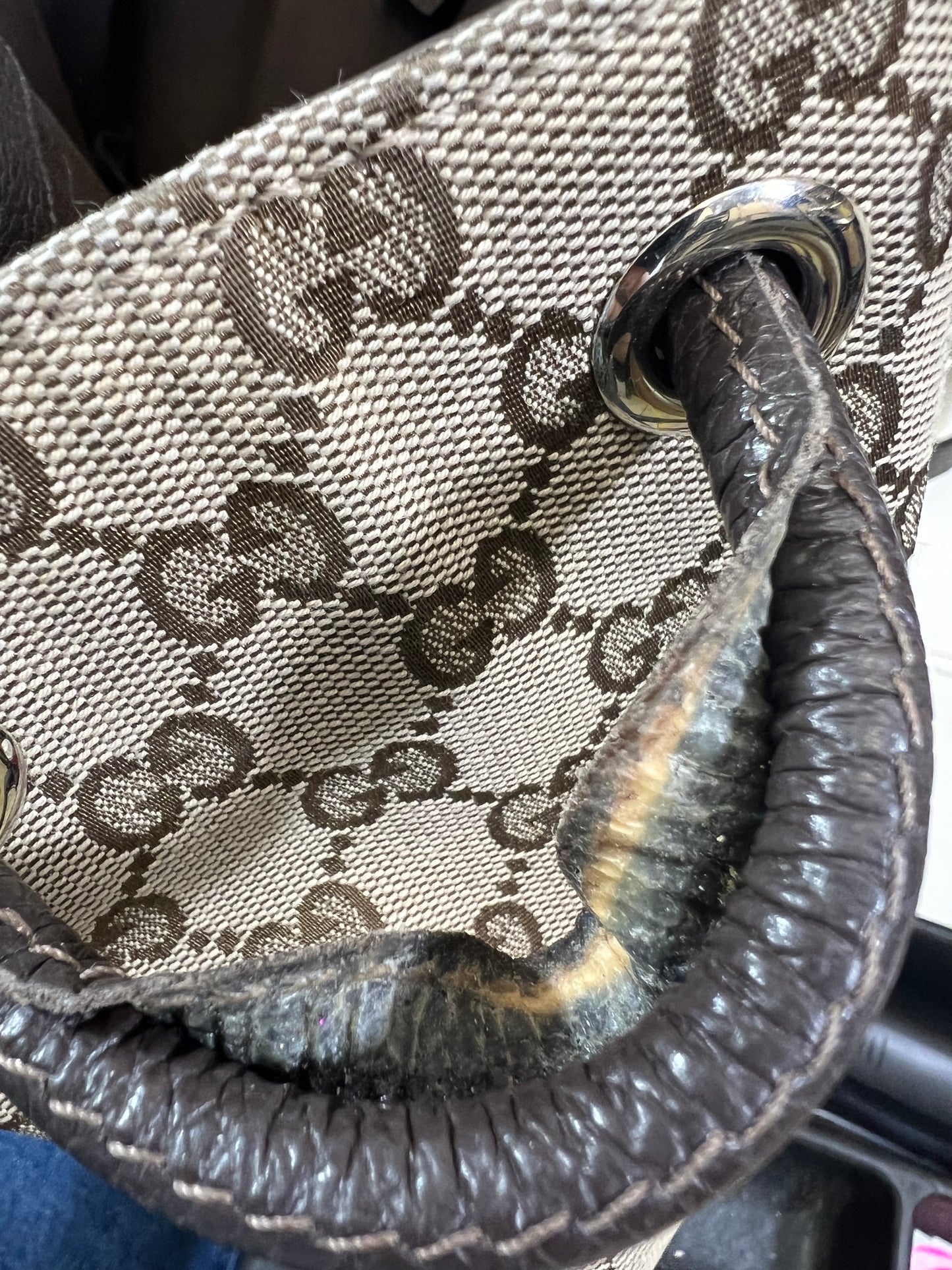 Backpack Luxury Designer By Gucci, Size: Medium