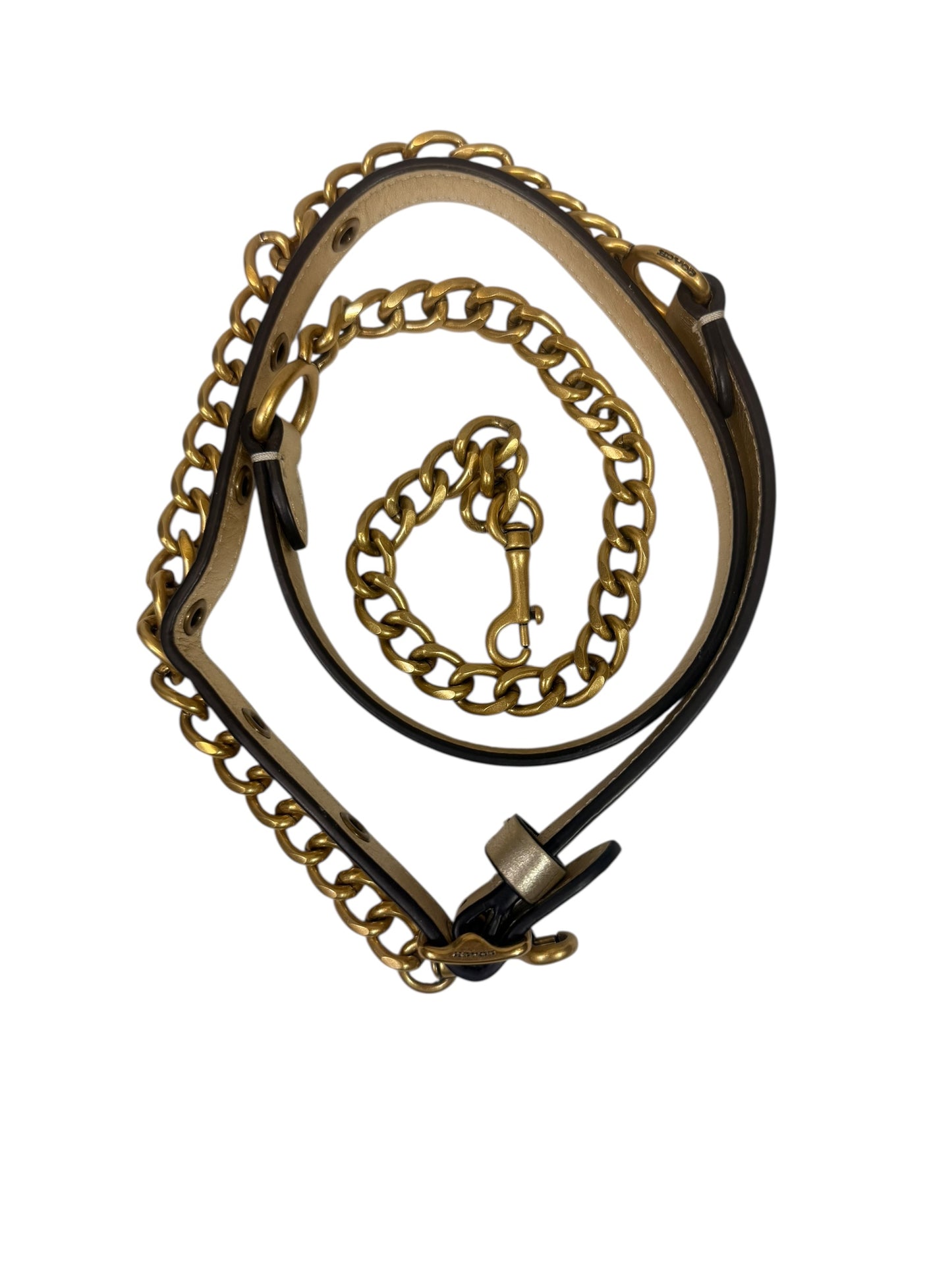 Handbag Leather By Coach, Size: Small