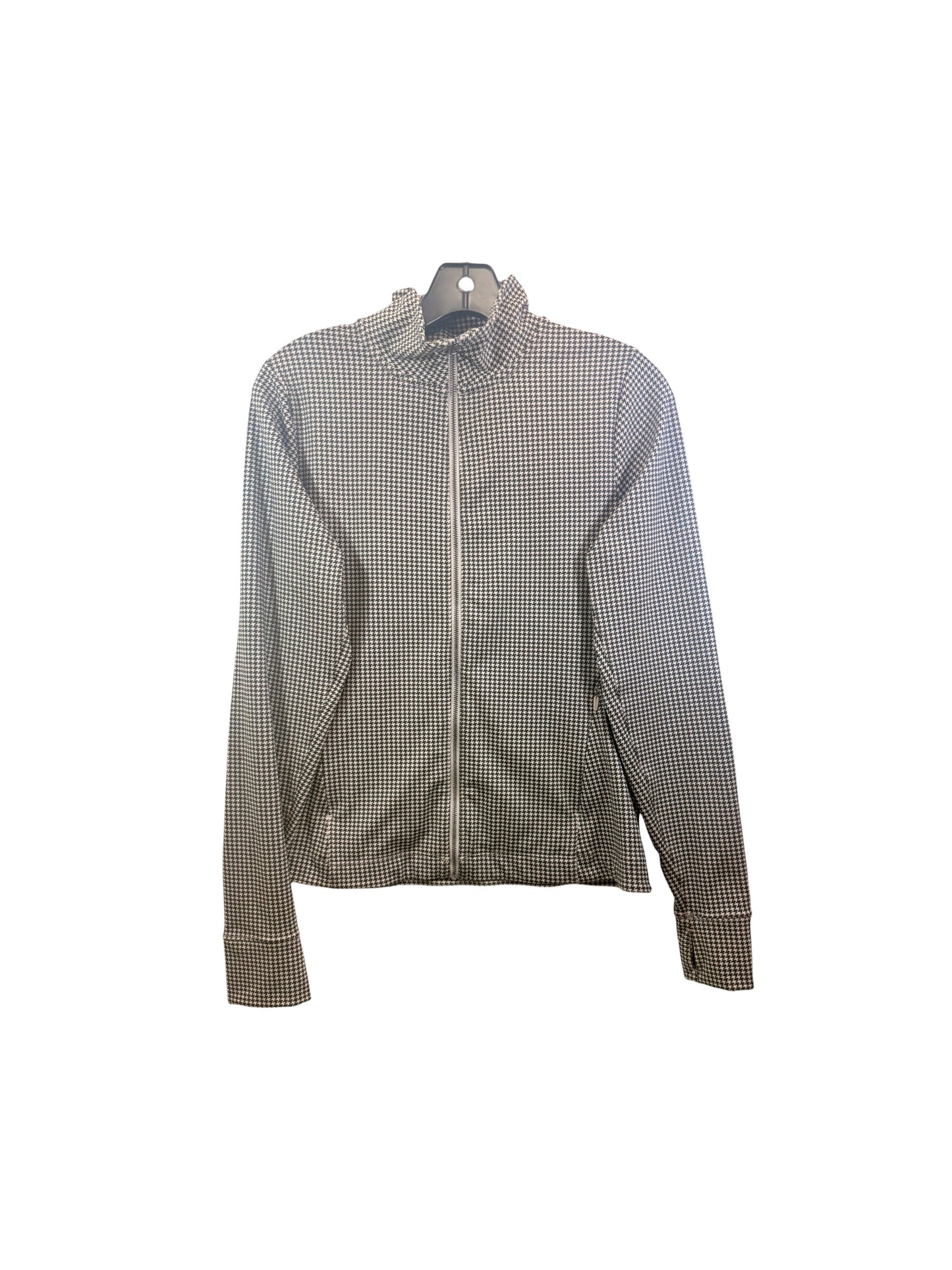Athletic Jacket By Ypb In Black & Tan, Size: L